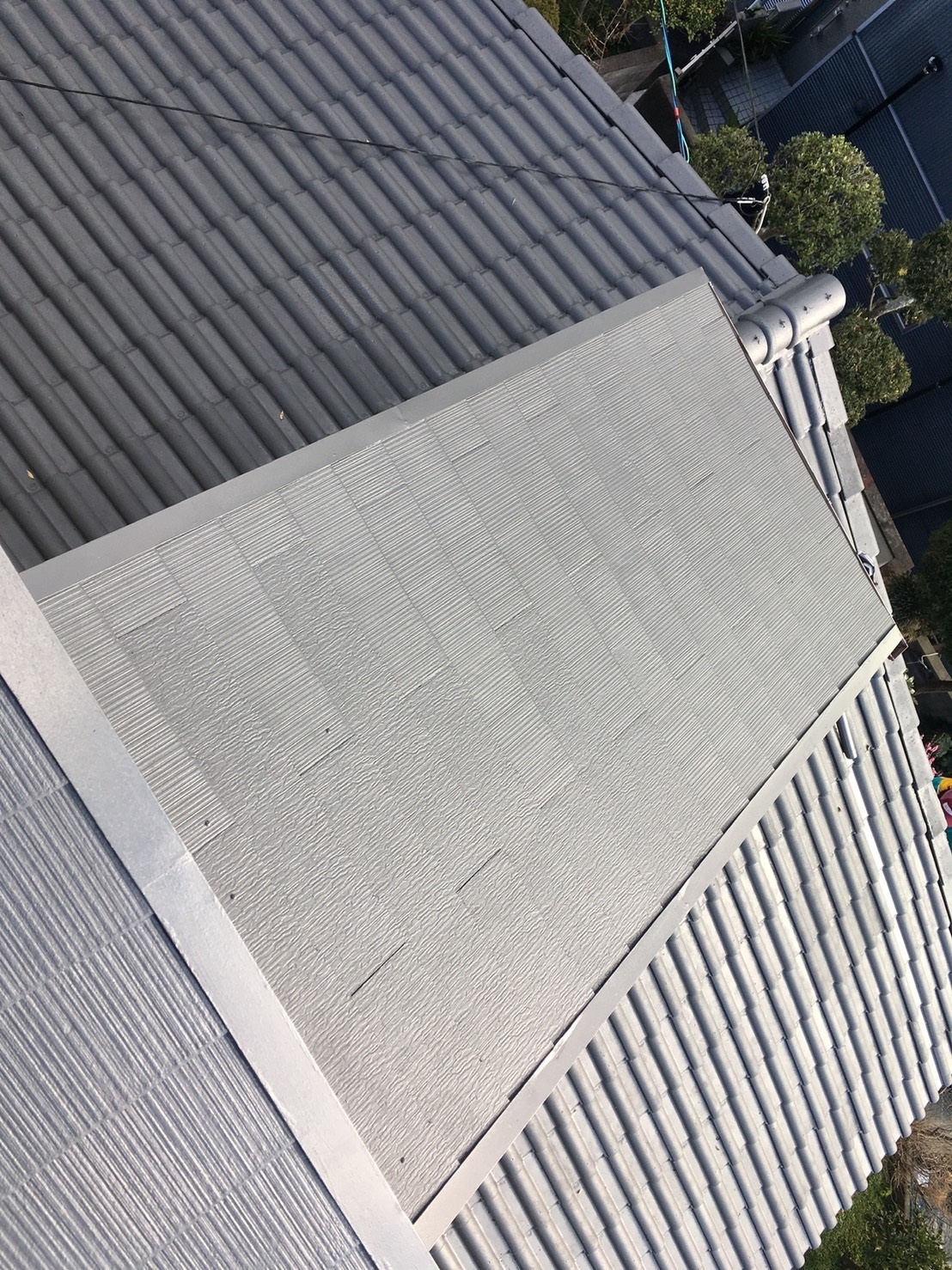 屋根の塗装後